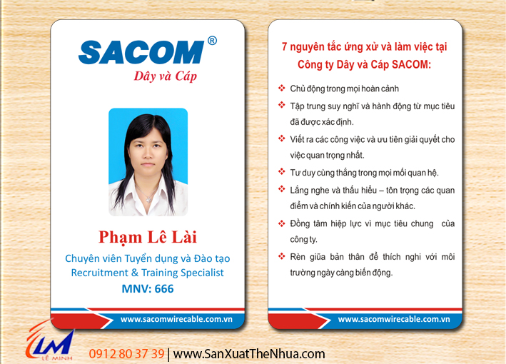 IN THẺ NHÂN VIÊN CHẤM CÔNG