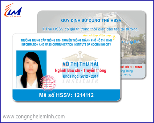 in thẻ nhựa sinh viên, học sinh cho trường học