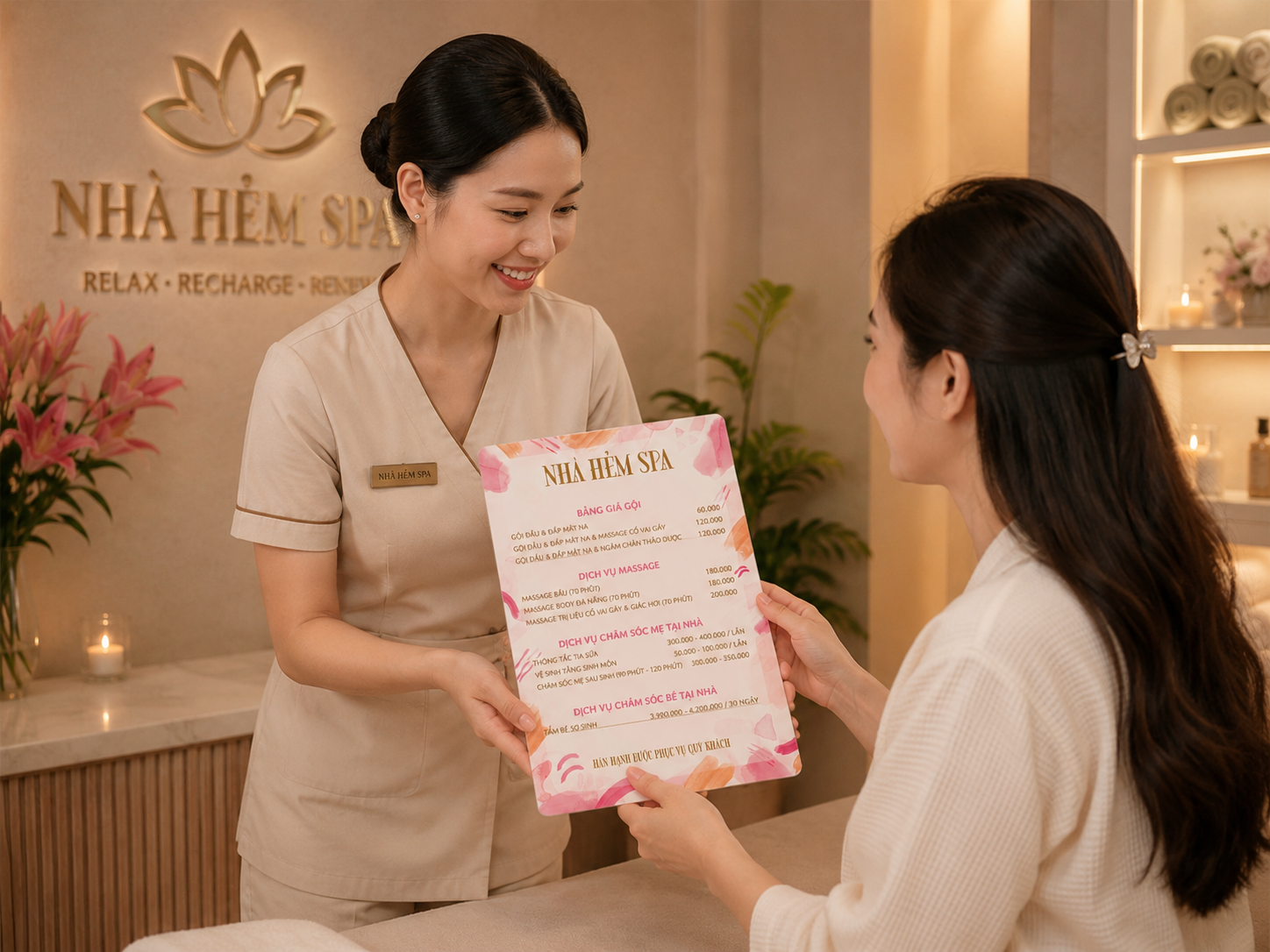 in menu nhựa PVC khổ A4 bền đẹp