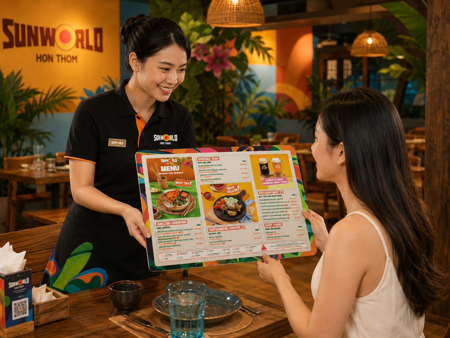 in menu nhựa PVC khổ A3 cao cấp