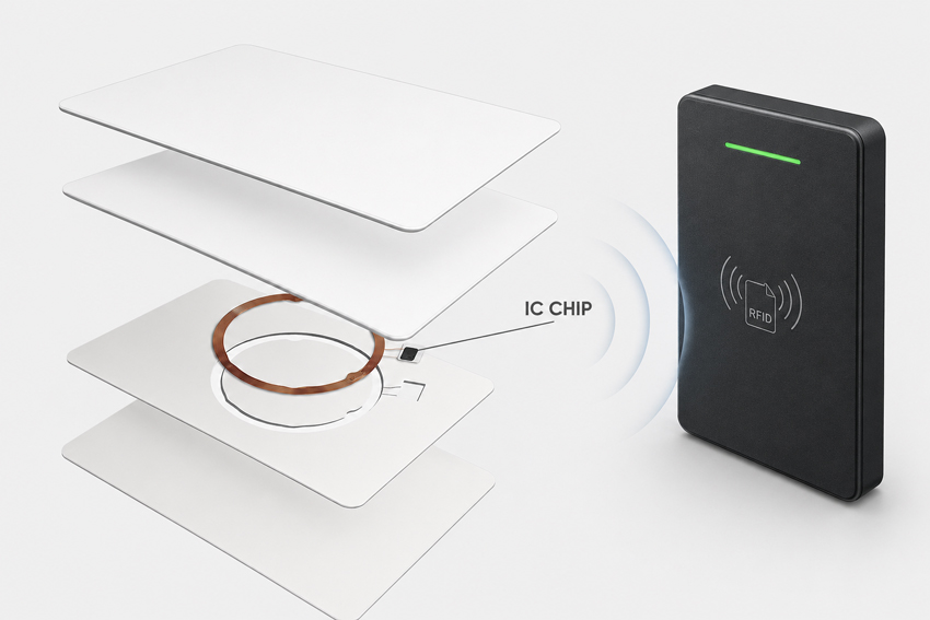 cấu tạo thẻ nhựa gắn chip proximity