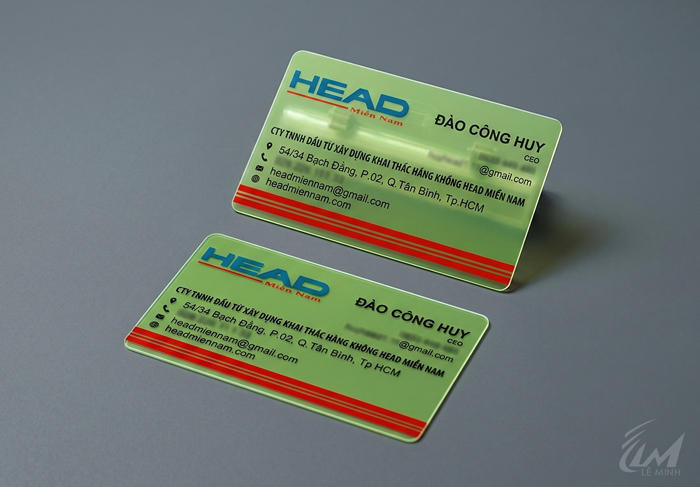 ​​name card nhựa trong suốt in theo yêu cầu