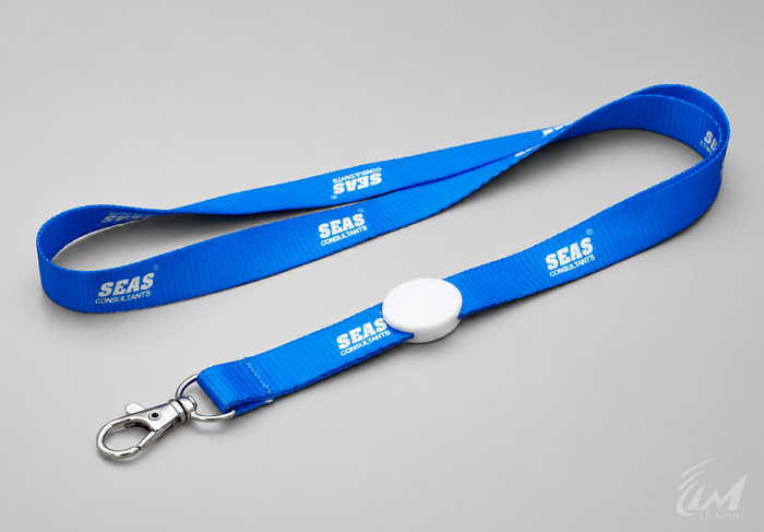 Dây đeo thẻ chất liệu vải polyester in logo