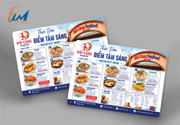 menu A4 Hải Cảng Seafood