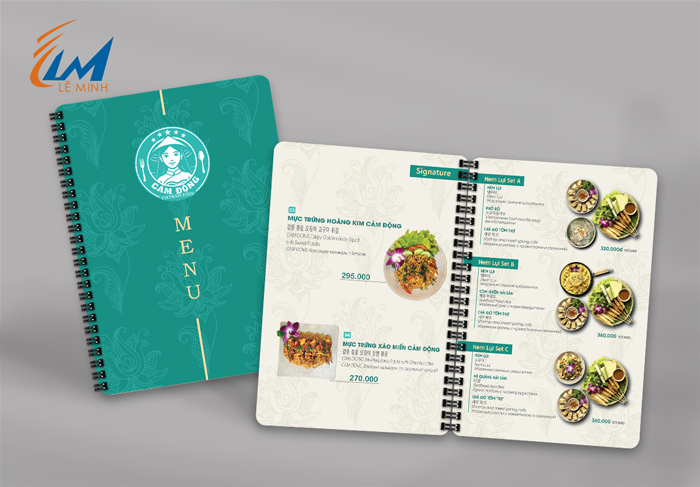 menu cuốn Cảm Động Vietnam Food