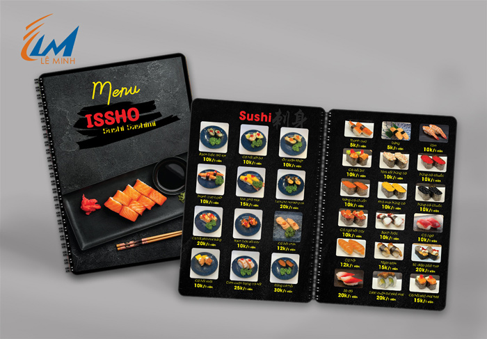 Menu cuốn Issho Sushi