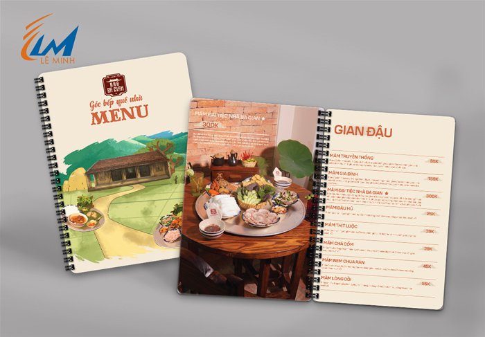 menu cuốn Nhà Ba Gian