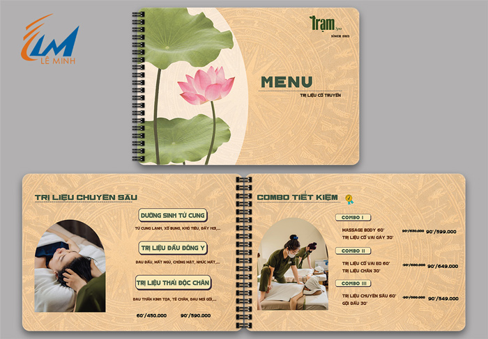 Menu cuốn Trạm Spa