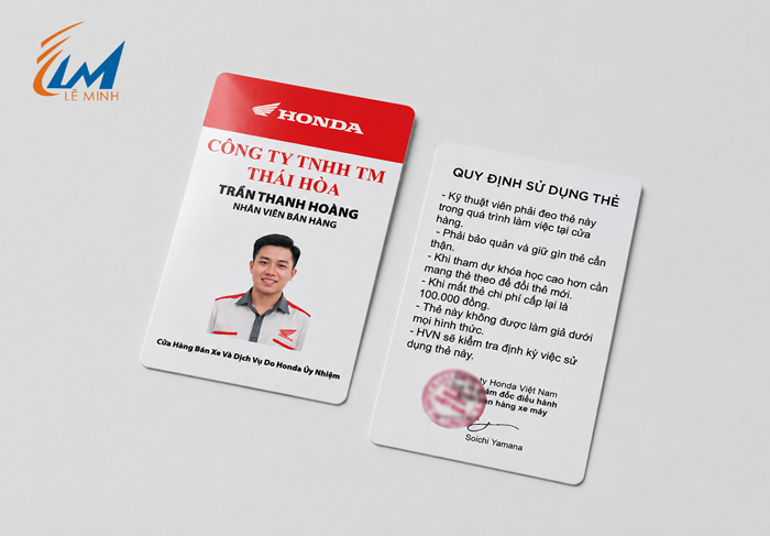 thẻ nhân viên hãng xe Honda