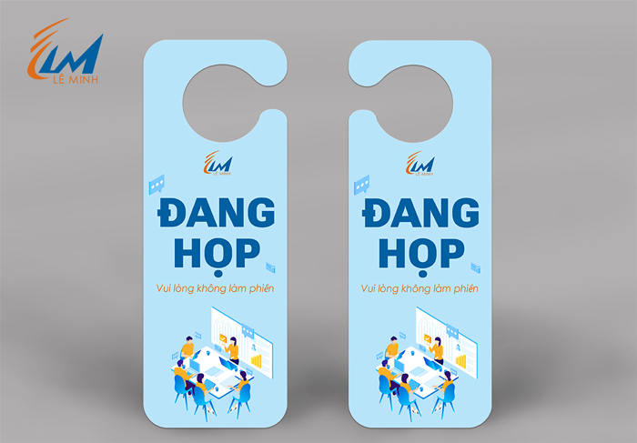 thẻ treo phòng Lê Minh đang họp