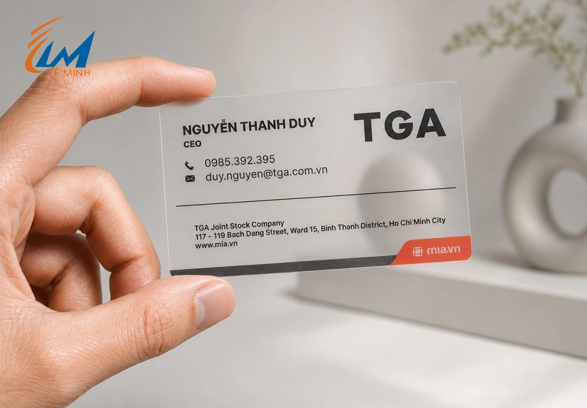 IN NAME CARD NHỰA TRONG SUỐT